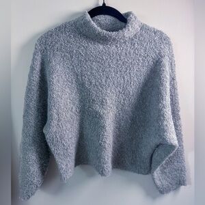 Abercrombie & Fitch Cozy Heather Gray Cowl Sweater